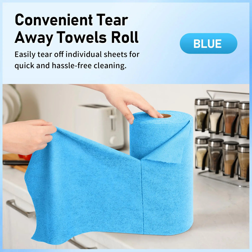 Custom Reusable Tear Away Microfiber Kitchen Towel Rolls | OEM Supplier for Dish & Cleaning Cloths