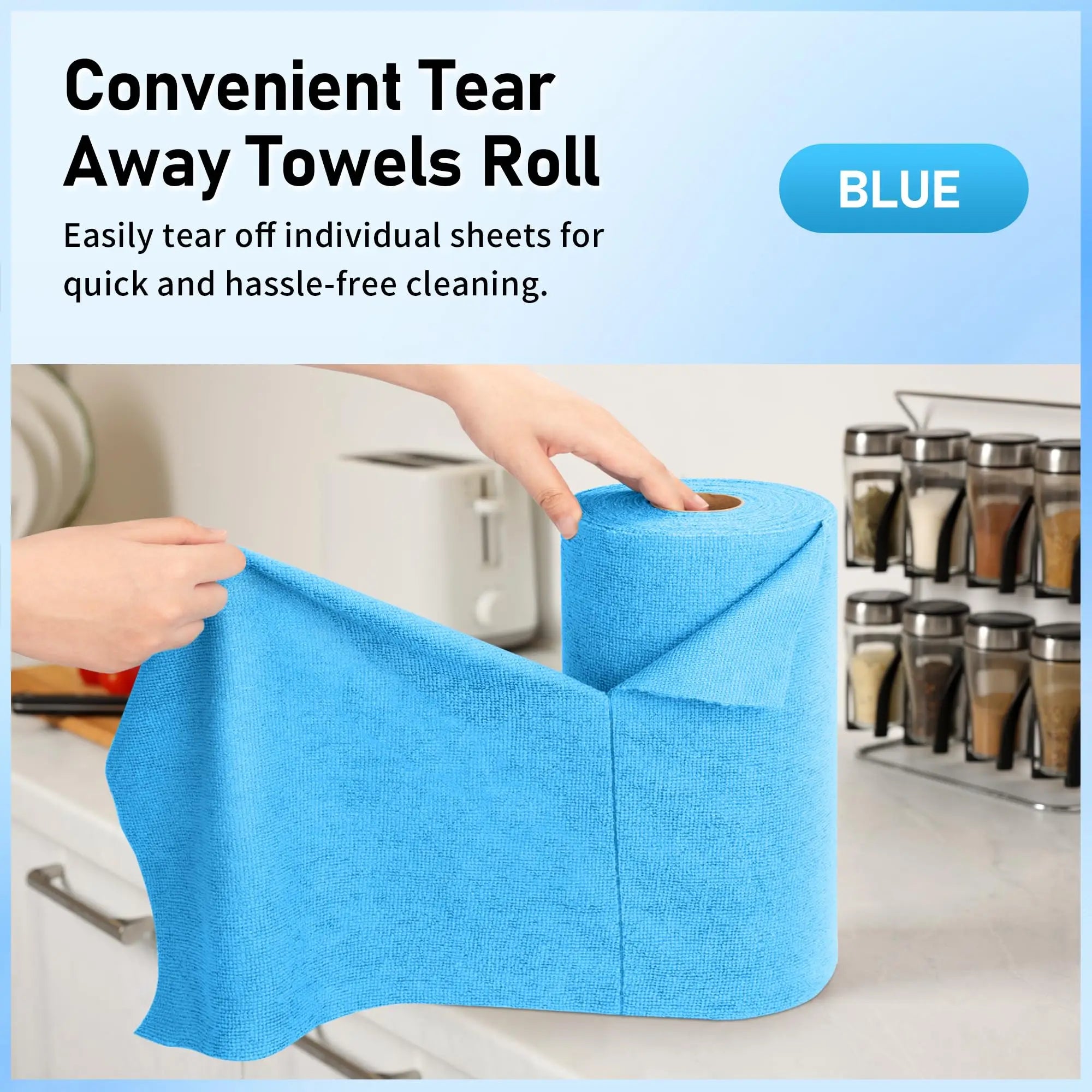 Custom Reusable Tear Away Microfiber Kitchen Towel Rolls | OEM Supplier for Dish & Cleaning Cloths