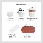 Luxury Tea Gift Set Leather Ceramic | 10 MOQ for VIP Corporate Gifts
