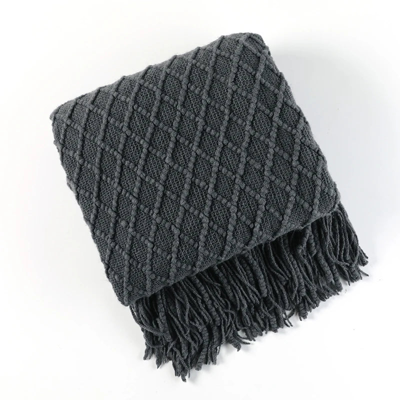 Custom Acrylic Throw Blanket with Logo | MOQ 100 pcs
