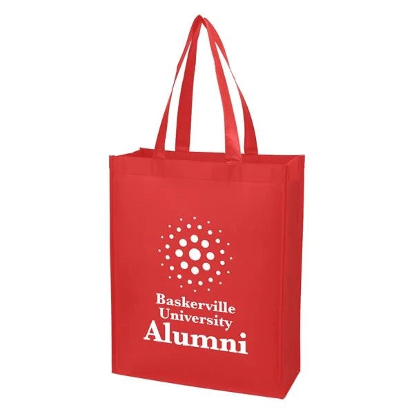Custom Non-Woven Tote Bags with Handles – Heavy Duty Eco-Friendly Shopping Bags for Trade Shows & Promotional Events