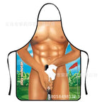 Waterproof Polyester Apron | 3D Printed Cartoon Barbecue Apron