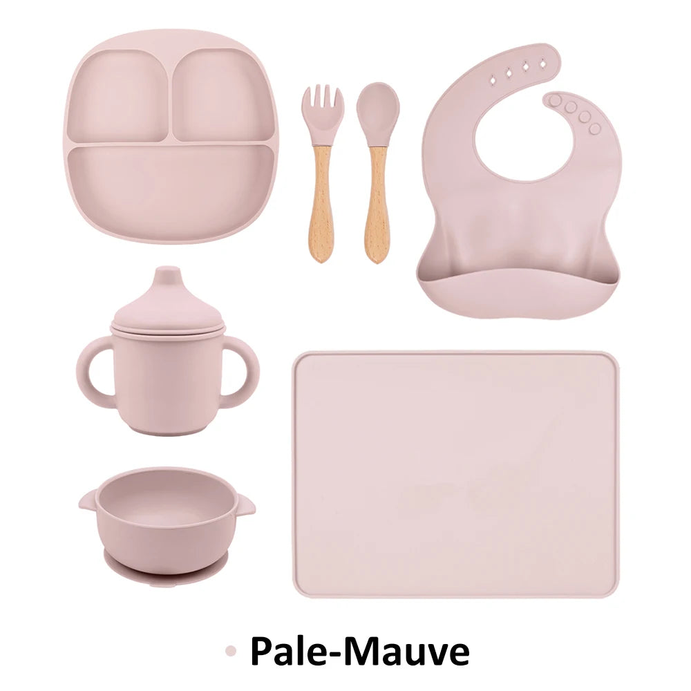 Custom Food Grade Silicone Baby Feeding Set | 100 Set MOQ | LFGB Certified
