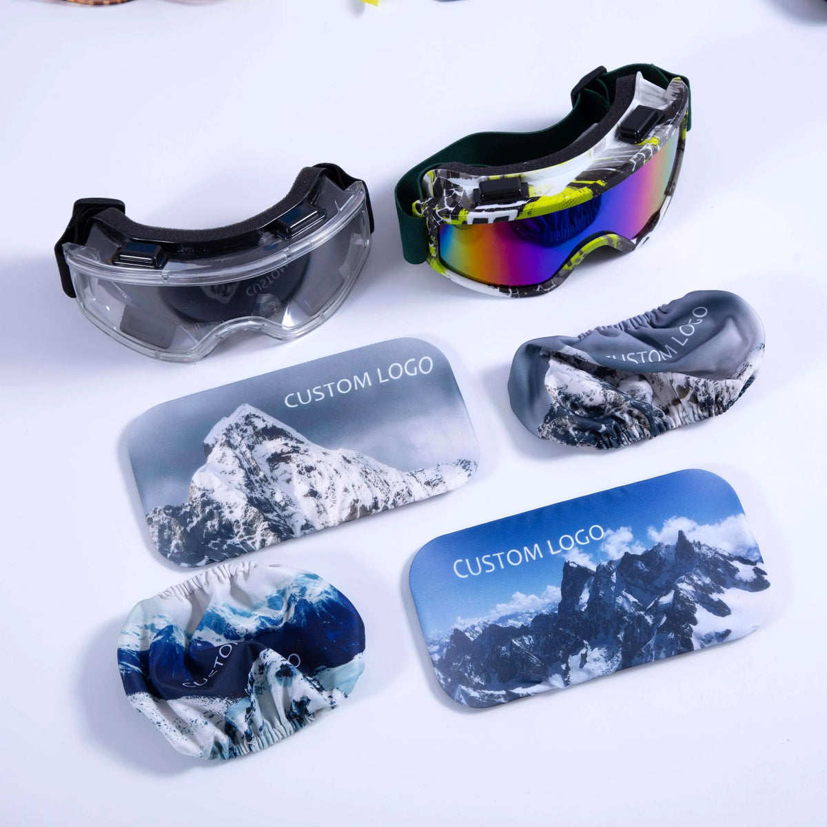 Custom Logo Ski Goggle Cover Sleeve | Spandex Microfiber