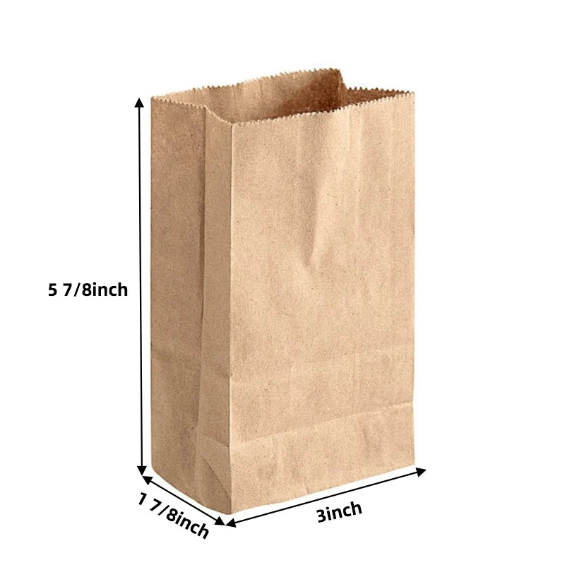 Custom Kraft Paper Bags 100% Recycled | Logo Printing | Restaurant Takeout