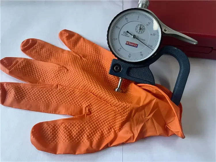 Custom 10 Mil 12 Mil Nitrile Work Gloves with Logo | OEM Industrial Gloves for Auto Repair & Food Service