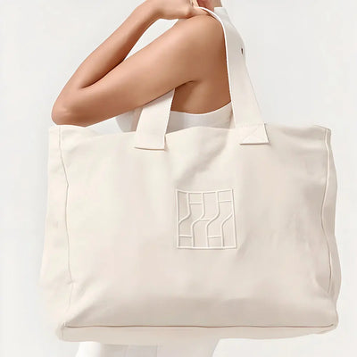 Custom Oversized Canvas Tote Bag — 100 MOQ, Embroidery, 7-Day Lead