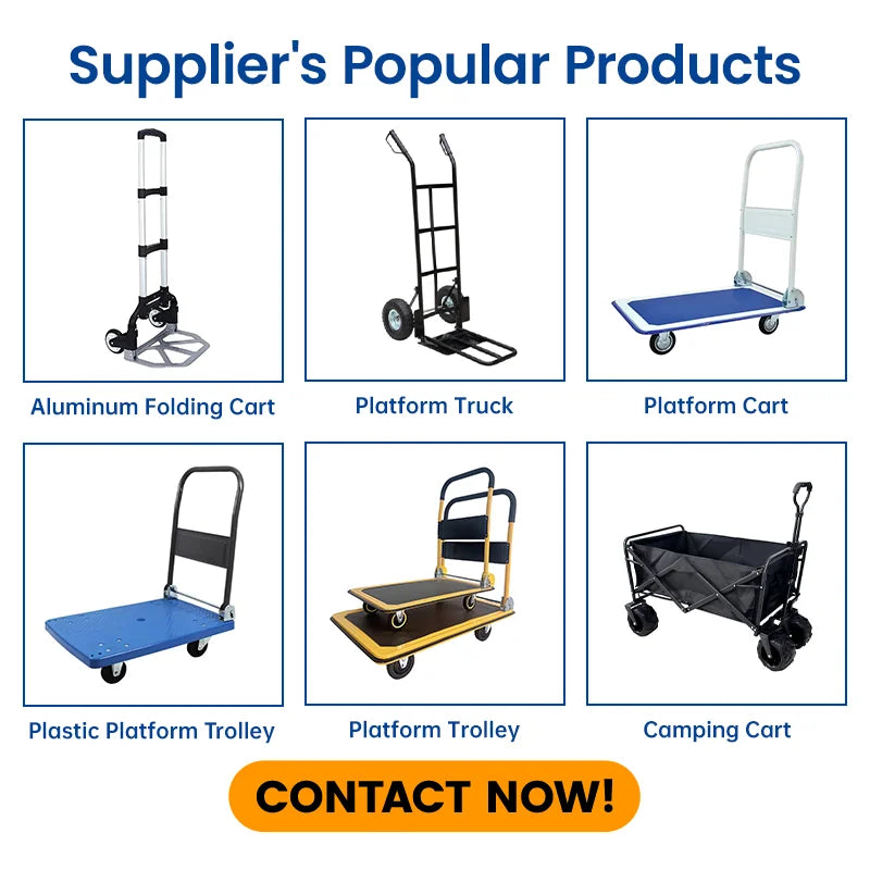 Foldable Garden Cart: 100kg Capacity, 9-Day Lead, 4-Wheel | Camping & Outdoor Trolley with OEM