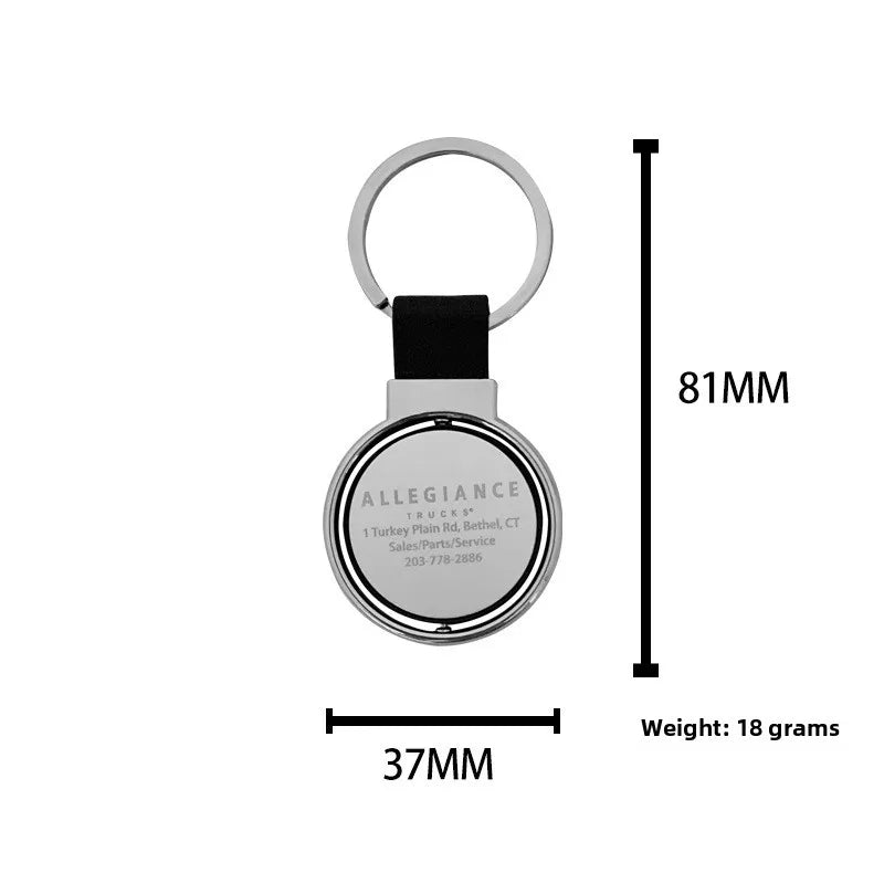 Custom Rotating Stainless Steel Keychain with Laser Engraving | 500 MOQ