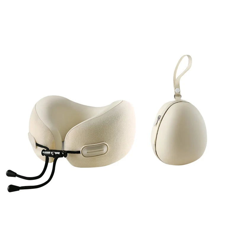 Foldable Memory Foam U-Shaped Neck Pillow for Travel & Car Use