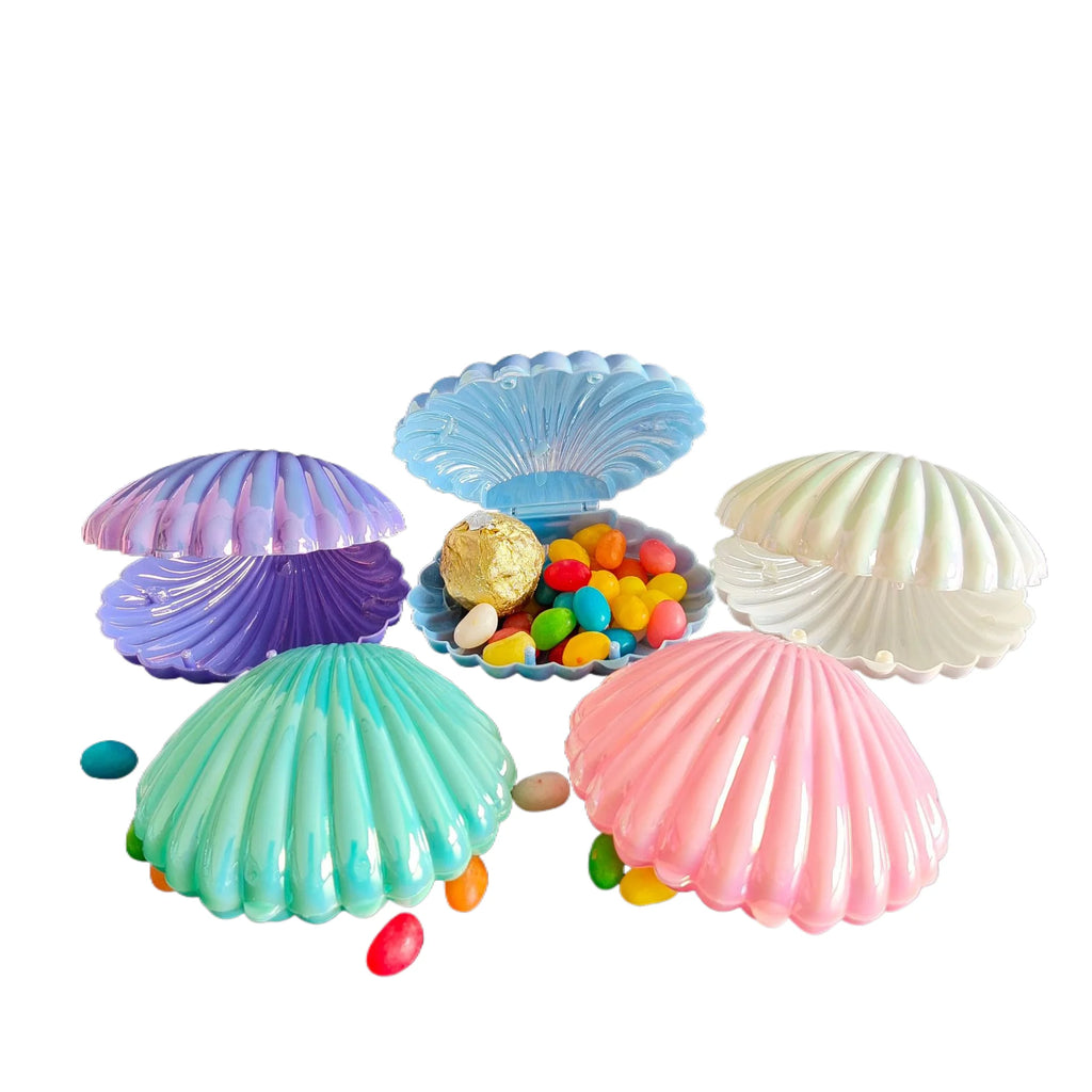Seashell Favor Boxes | Iridescent Wedding Favors | Personalized