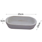 Hand-Carved Wooden Candle Bowl | Oval Rustic Decor Bowl | Factory Wholesale