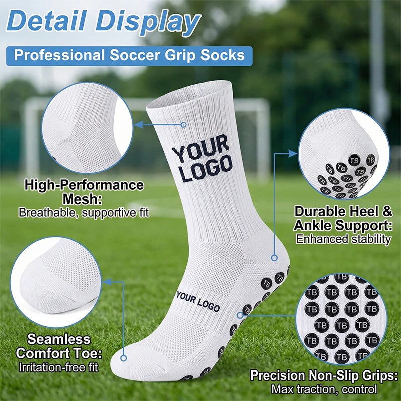 Custom Anti-Slip Soccer Socks with Logo | Team MOQ 200 pcs