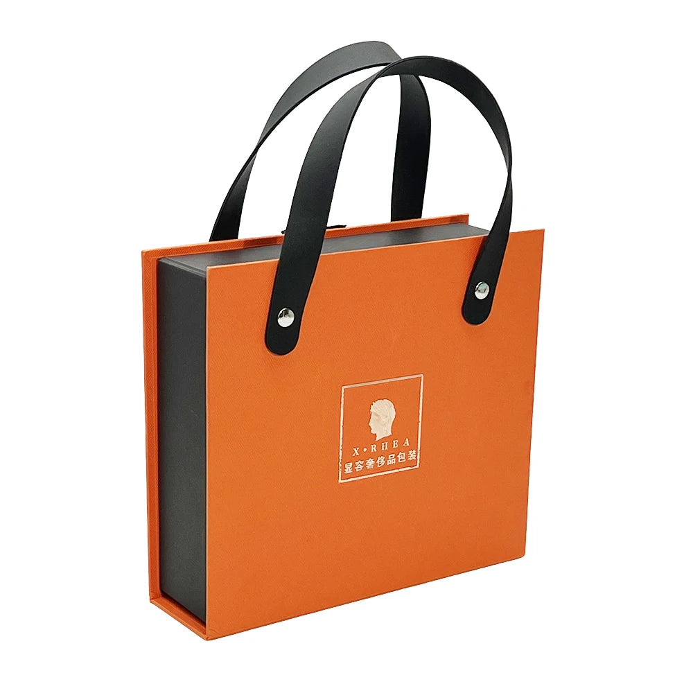 Custom Luxury Rigid Gift Box 200 MOQ | Magnetic Closure Cardboard Box with Hot Stamping for Clothing & Cosmetics
