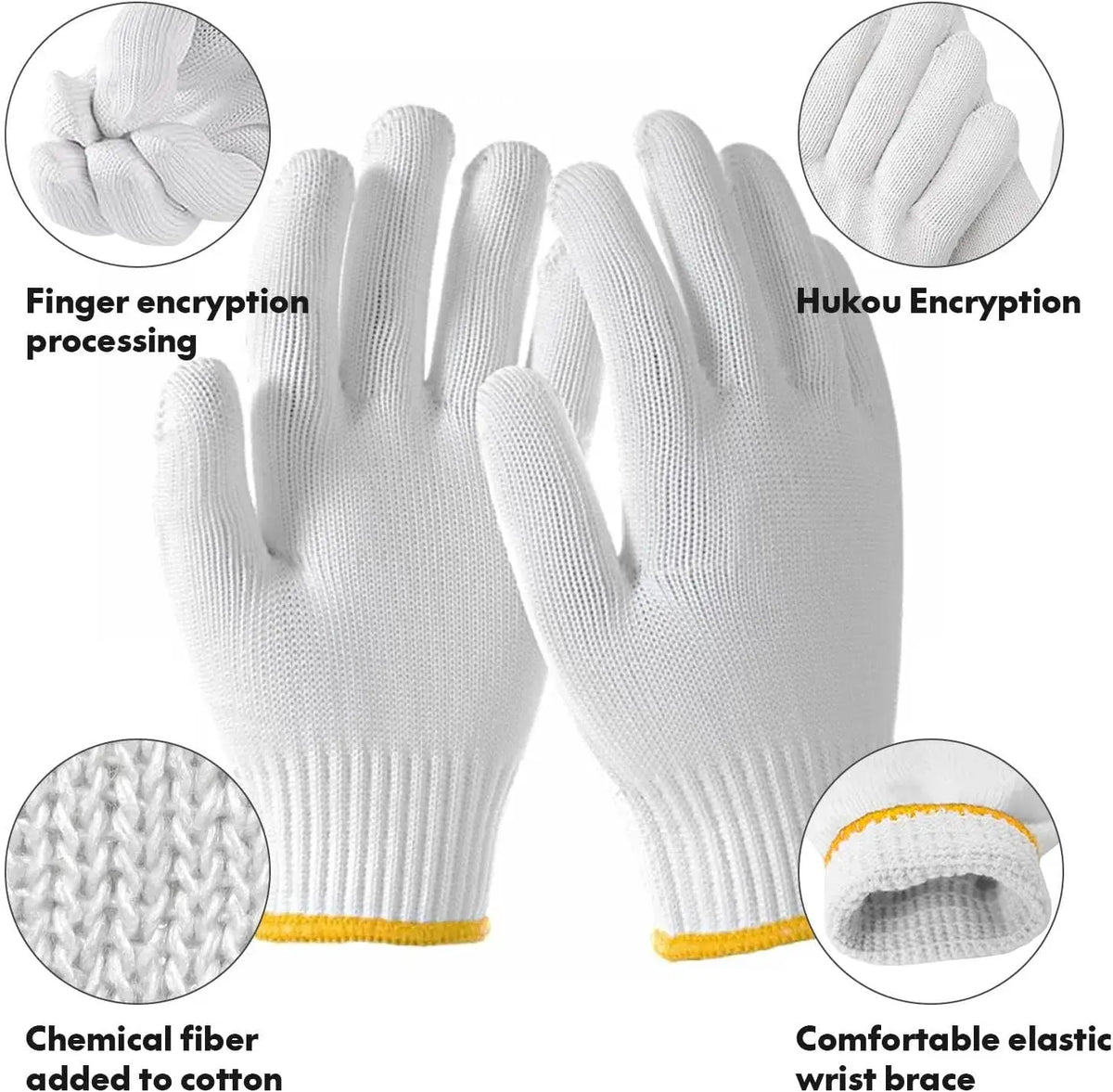 Custom Cotton Work Gloves with Printing | Bulk MOQ 8 Pairs
