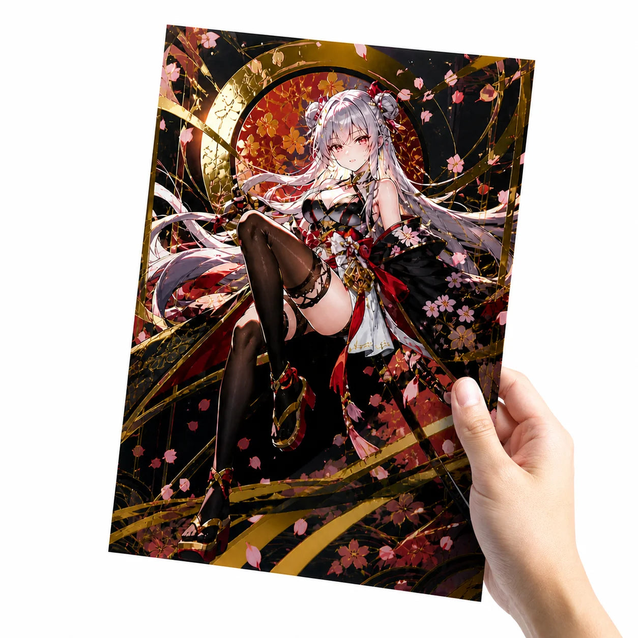 Custom Gold Foil Art Prints | 350GSM Cardstock | 30 Pcs MOQ | Convention Merch
