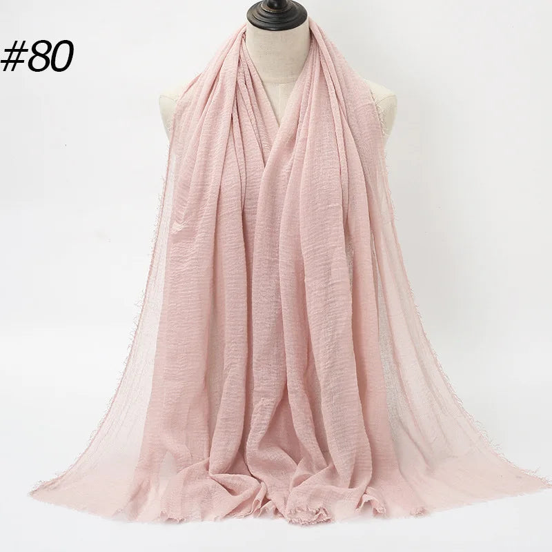 Wholesale Polyester Scarves: 105 Colors, 10-Day Lead, 90x180cm | Spring/Summer Women's Fashion