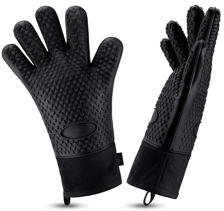 Heat Resistant Silicone Oven Mitts | Food Grade BBQ Gloves