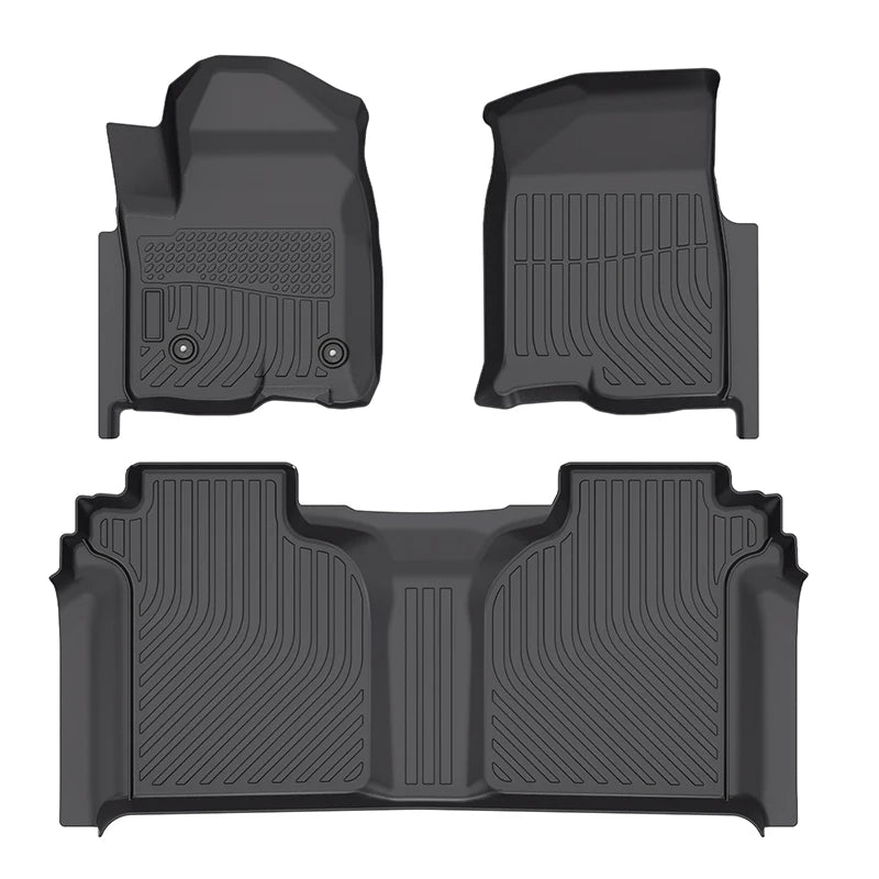 Custom Fit TPE Floor Mats for Chevrolet Silverado 1500 2500HD 3500HD Crew Cab 2019-2025