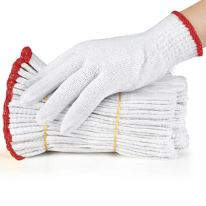 Custom Cotton Knit Work Gloves – Breathable, Anti-Slip & Cut Resistant for Safety & Labor