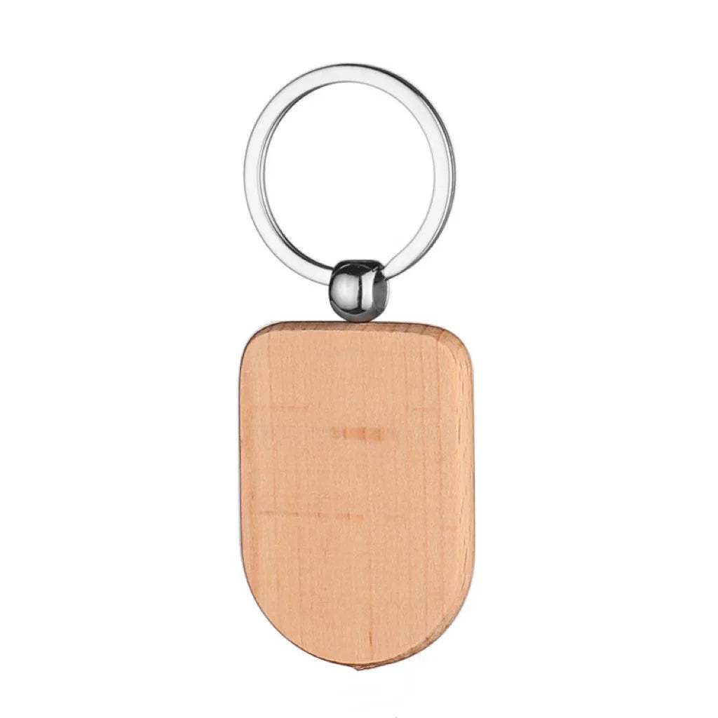 Custom Solid Wood Keychains | Laser Engraved Logo | 1,000-Piece MOQ | Promotional & Hospitality