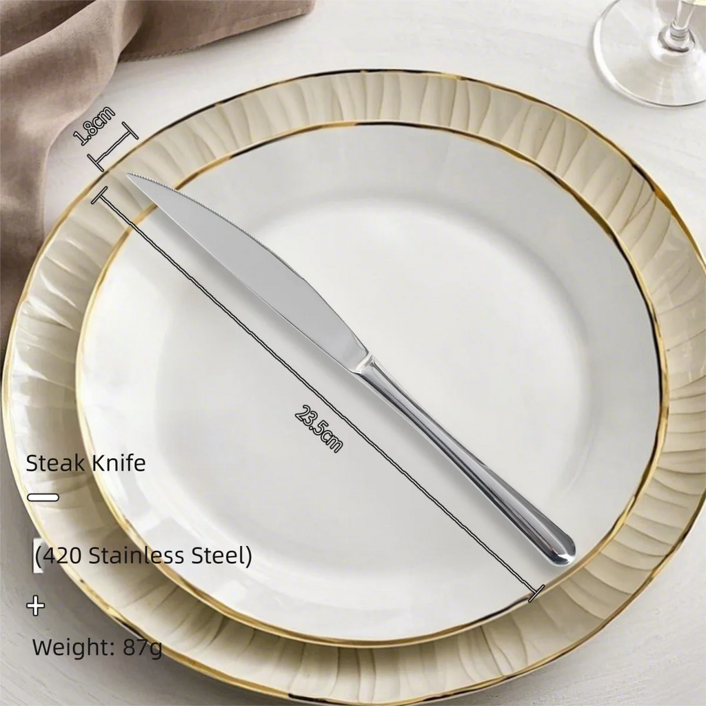 304 Stainless Steel Flatware Set | 300 MOQ | Super Mirror Polish | Custom