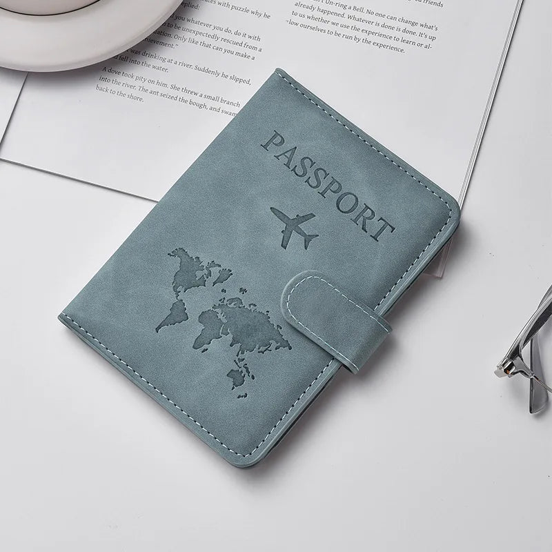 Custom PU Leather Passport Wallet: RFID Blocking, Embossed Logo, Zipper Closure for Travel