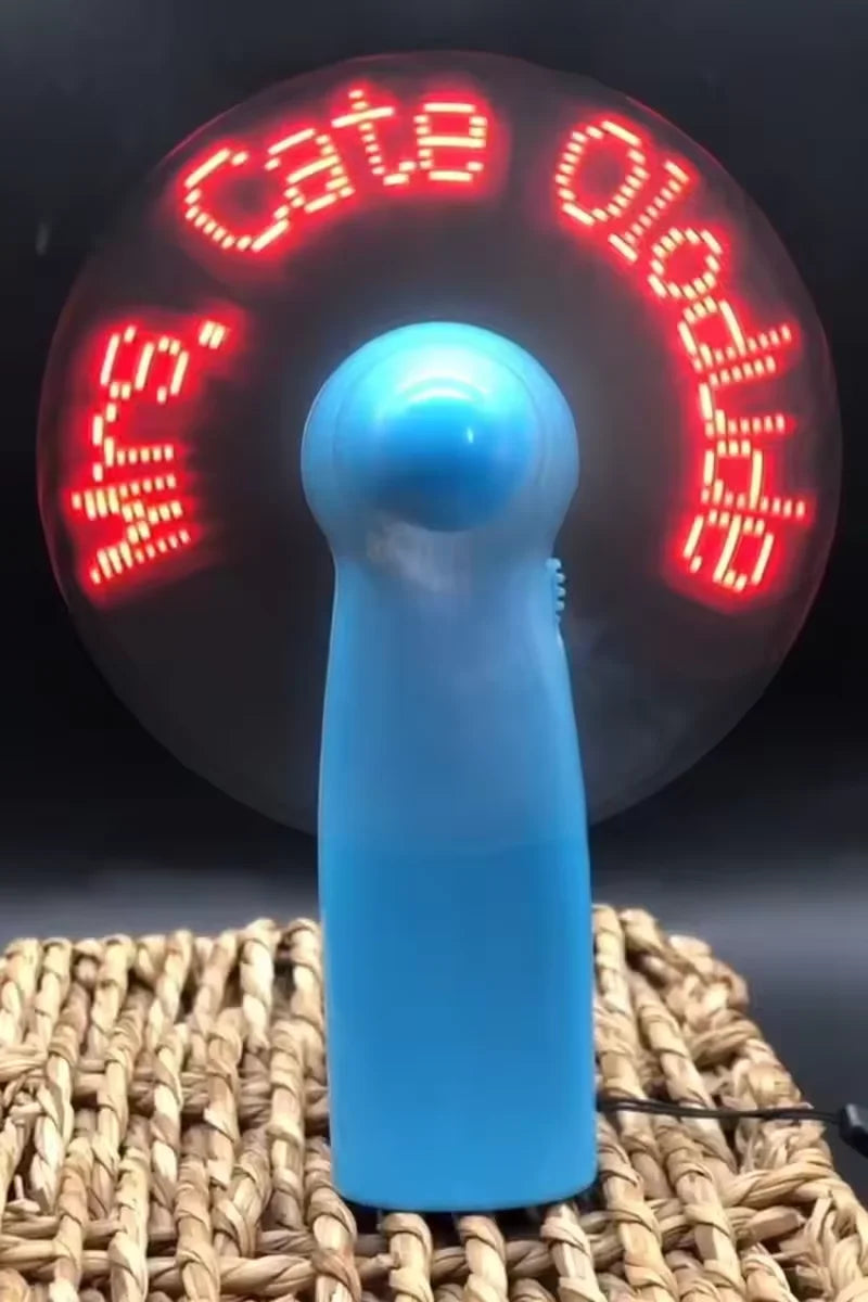 Custom LED Fan 11.6cm | Portable Message Display | Wedding Concert Giveaways
