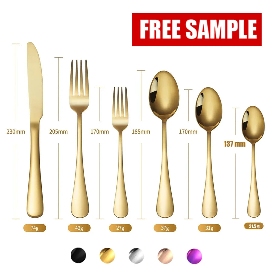 Custom Stainless Steel Cutlery Set | 304 Grade | 100 MOQ | Laser Engraved