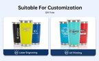 20oz Powder Coated Stainless Steel Tumbler with Lid and Straw Hole for Coffee, Travel and Laser Engraving