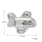 304 Stainless Steel Kids Divided Plate | 20x15cm | Dishwasher Safe | Custom