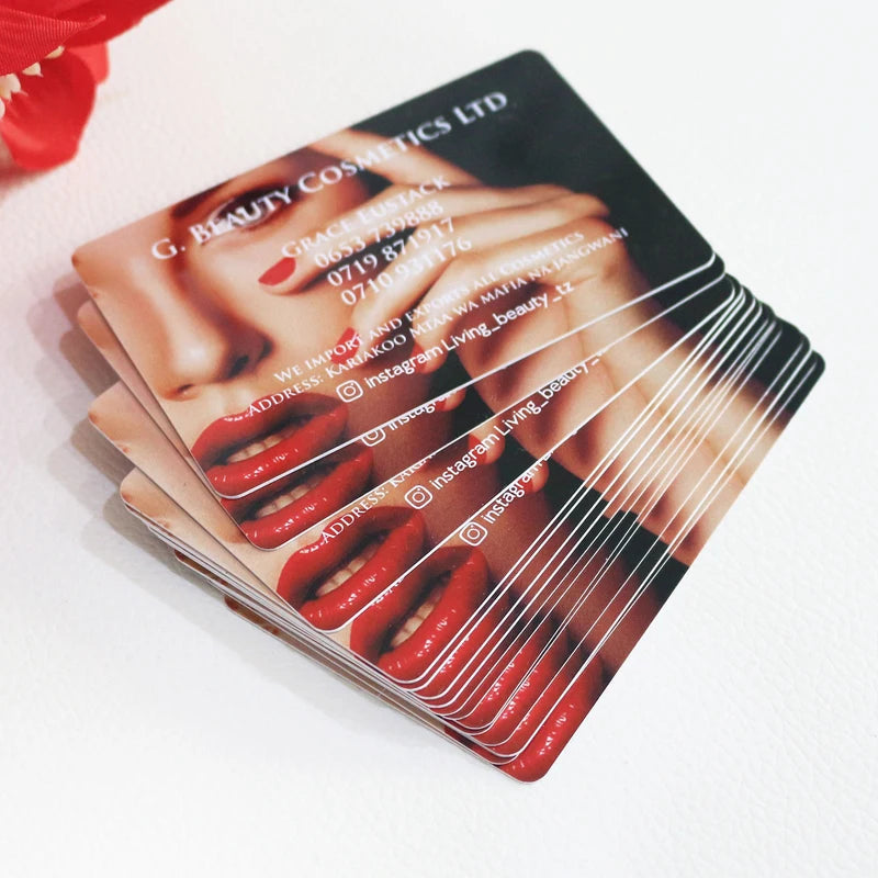 Custom PVC Plastic Business Cards with Logo | Luxury Gloss Printing