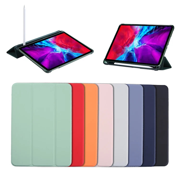 Pu Leather Shockproof Smart Cover Tablet Case – iPad Covers with Pencil Holder for iPad Pro 12.9 & More