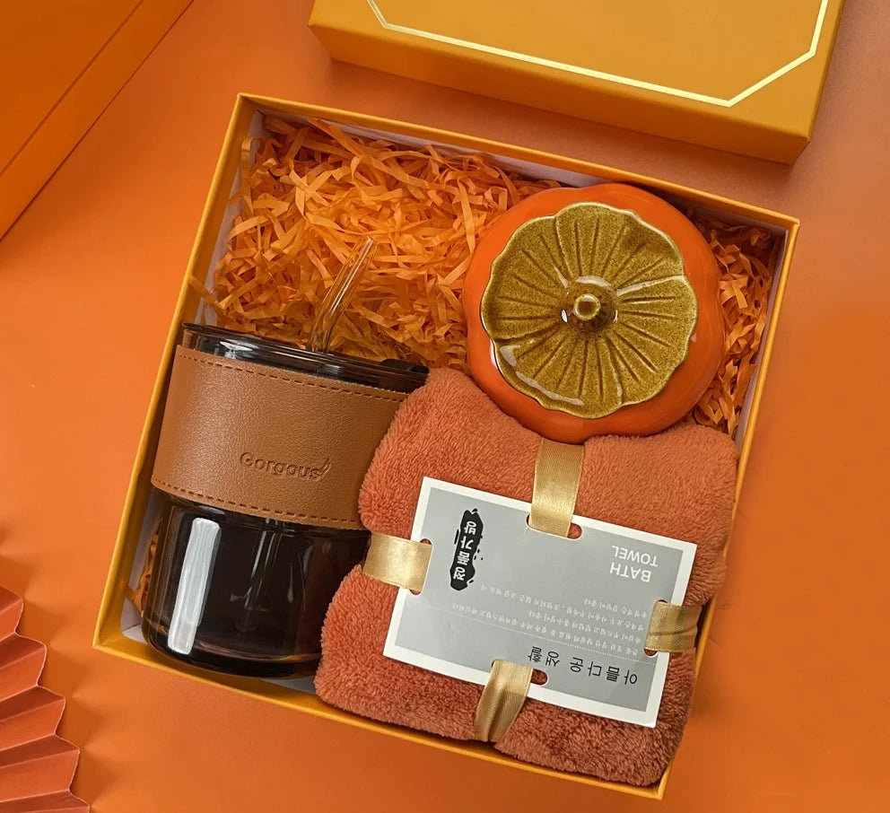 Custom Ceramic Gift Sets: 10 MOQ, 5-Day Lead | Mug, Bottle, Towel for Weddings & Corporate Gifts