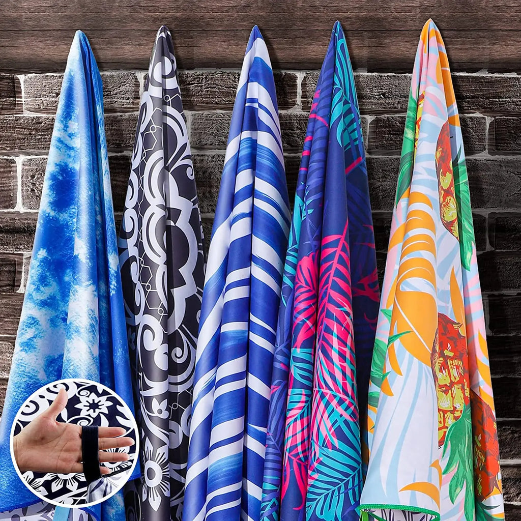Custom Sublimated Microfiber Beach Towel: 400-500GSM, Full-Color Digital Print, Quick-Dry