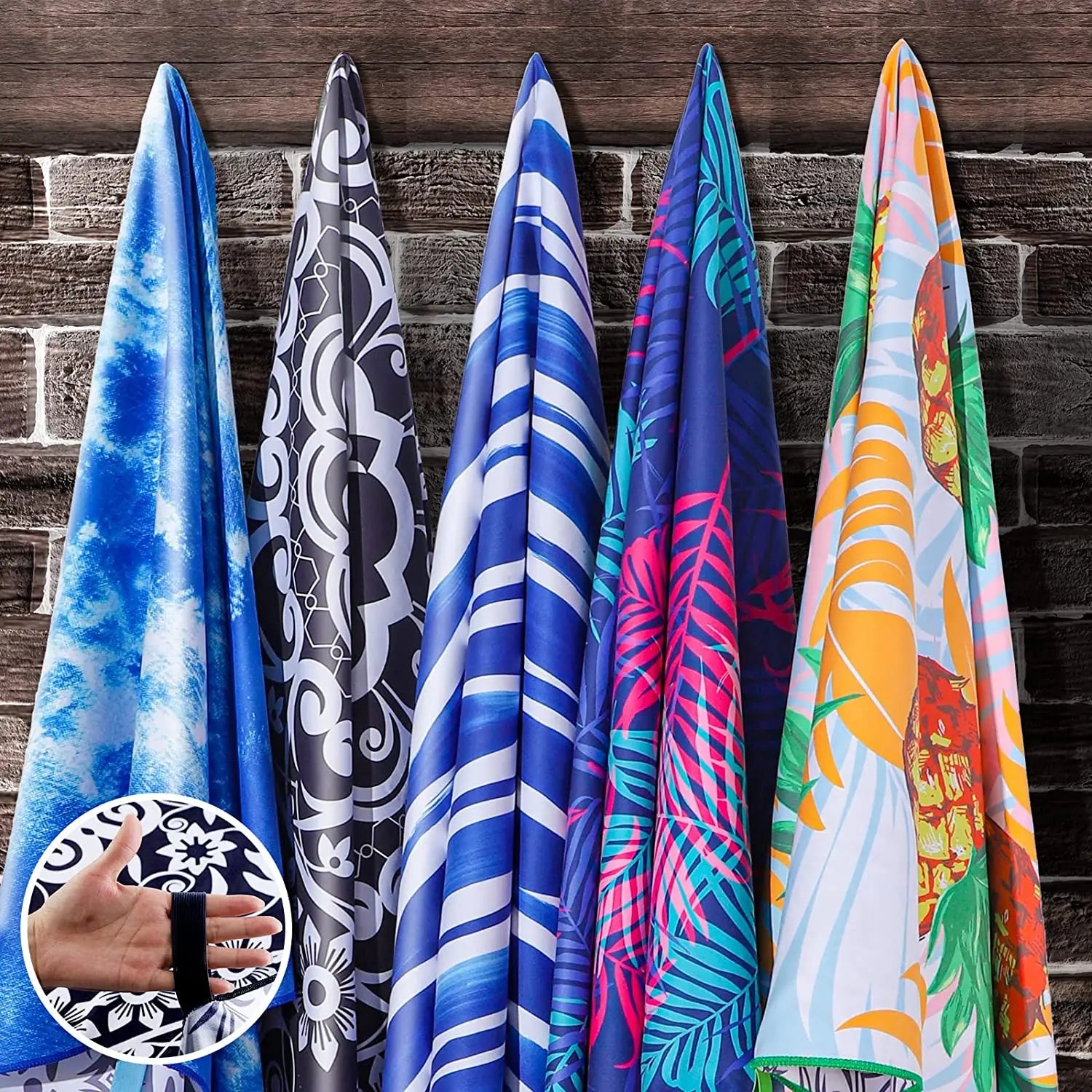 Custom Sublimated Microfiber Beach Towel: 400-500GSM, Full-Color Digital Print, Quick-Dry
