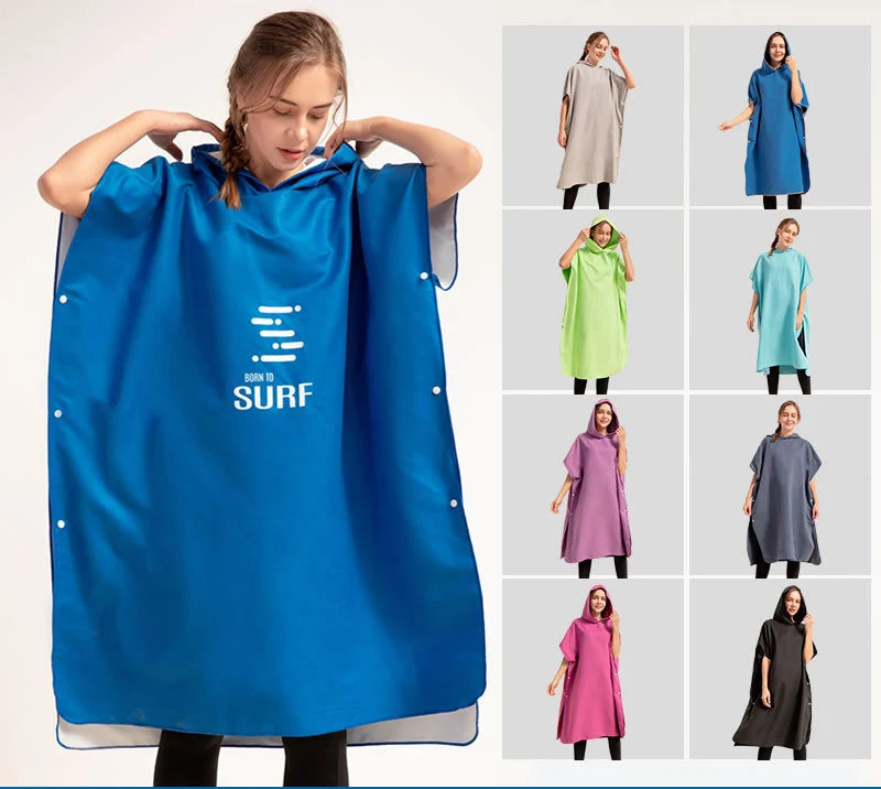 Custom Synthetic Anti-Odor Beach Changing Robe Poncho