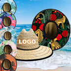Custom Natural Grass Wide Brim Hats | 50-Piece MOQ & 5-Day Lead Time | Beach & Lifeguard Sun Hats