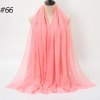 Wholesale Polyester Scarves: 105 Colors, 10-Day Lead, 90x180cm | Spring/Summer Women's Fashion