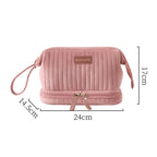 Custom Velvet Cosmetic Bags with Logo — Zipper Closure, Embroidery & Woven Labels