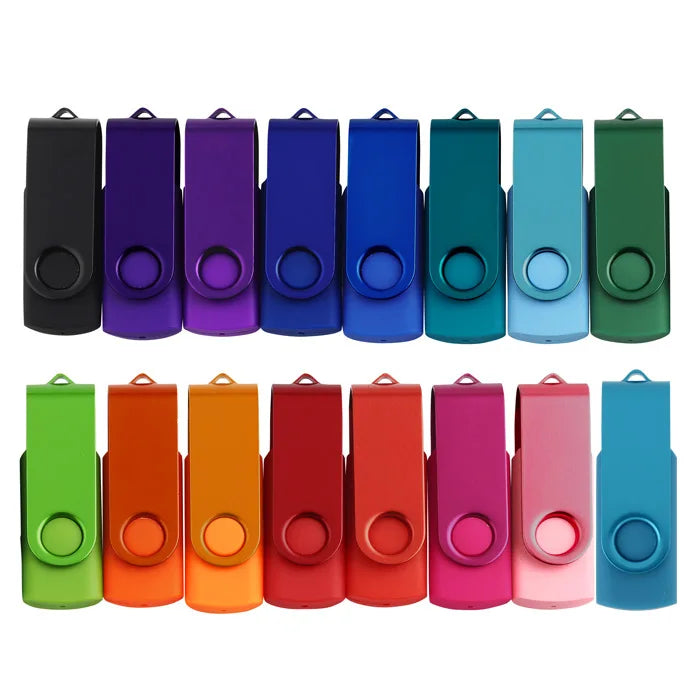 Custom USB Drive 4GB-128GB | 100 Pcs MOQ Swivel Promotional Flash Drive
