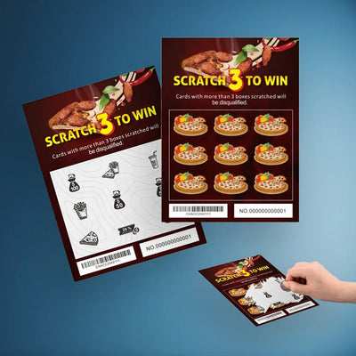 Custom Scratch Off Cards with Variable Codes | Full Color, 5,000 MOQ, ISO9001