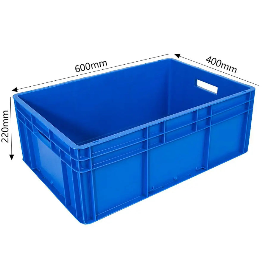 Heavy Duty Industrial Solid Plastic Storage Bin – Stackable Container Box with Custom Logo