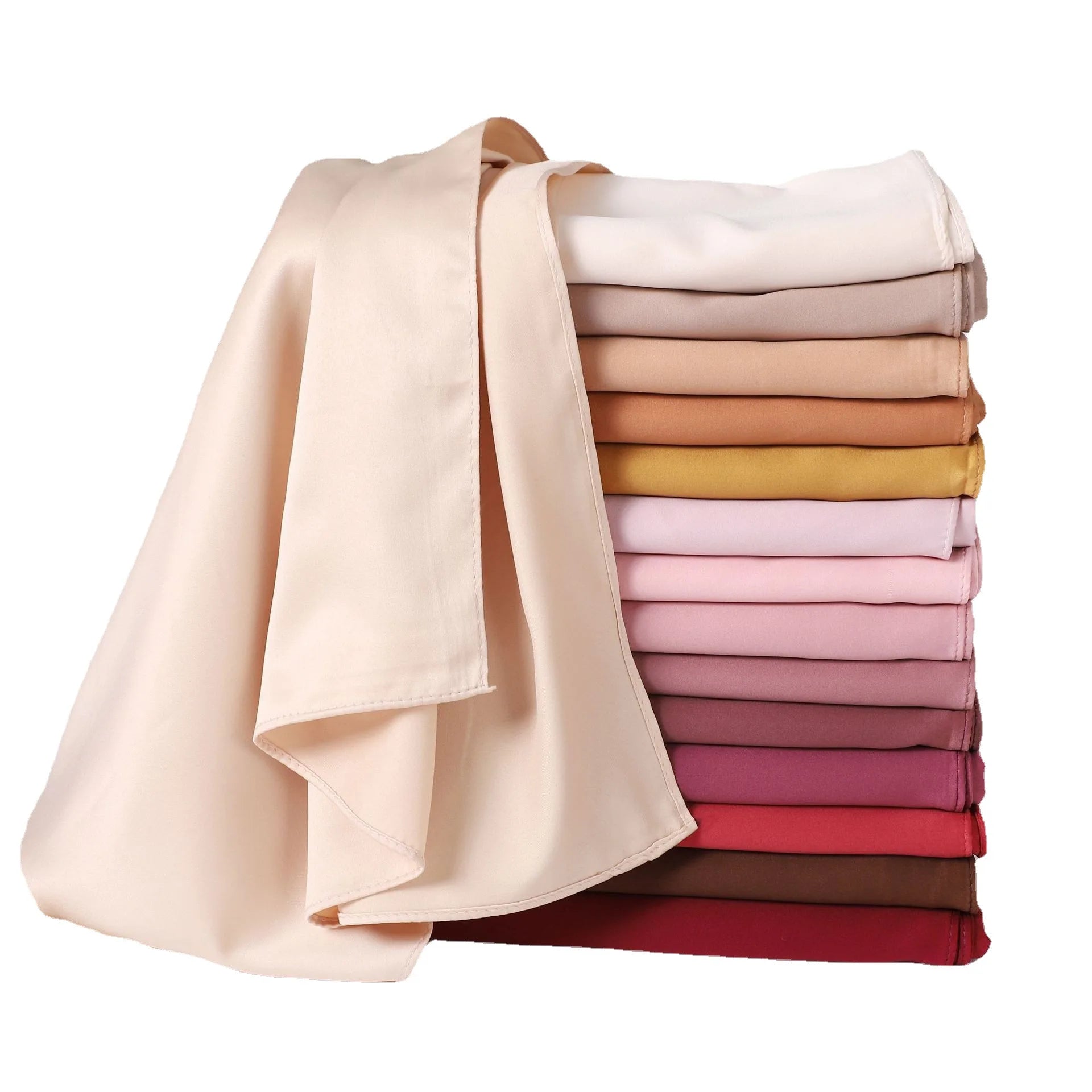 Custom Matte Satin Hijabs Wholesale | 20-Piece MOQ & 14-Day Lead Time | Eid Prayer Scarves