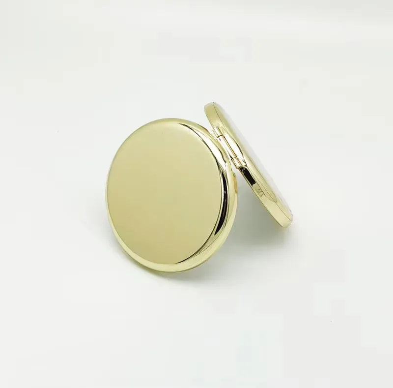 Custom Logo Metal Compact Mirrors | Bulk MOQ 50