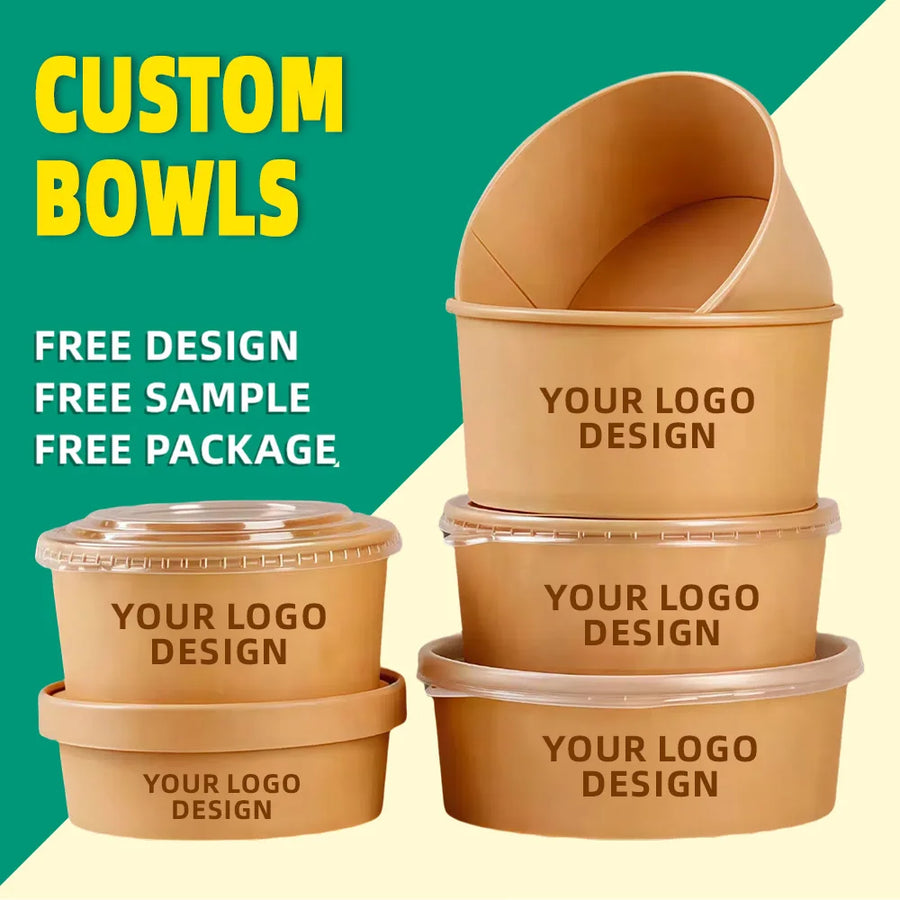 Disposable Kraft Paper Lunch Box | Waterproof Food Packaging | Eco-Friendly Bulk