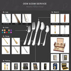 Custom Luxury Flatware Set with Logo | 300 MOQ | 7-Day Lead