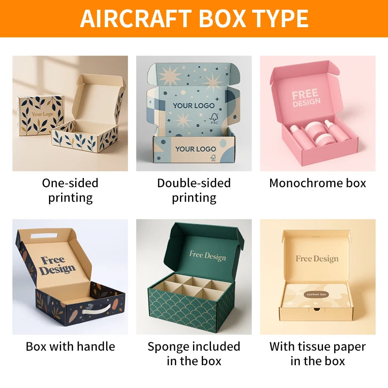 Custom Printed Mailer Boxes: 500 MOQ, 12-Day Production, CMYK Offset | Cardboard Gift & Shipping Packaging
