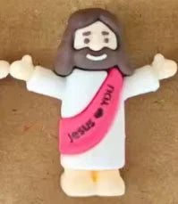 Mini Jesus Figurines | Hand-Painted Religious Figures | Bulk Baptism Gifts