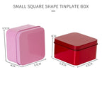 Mini Square Gold Tinplate Metal Box | Embossed Design | Custom Packaging | 100 MOQ